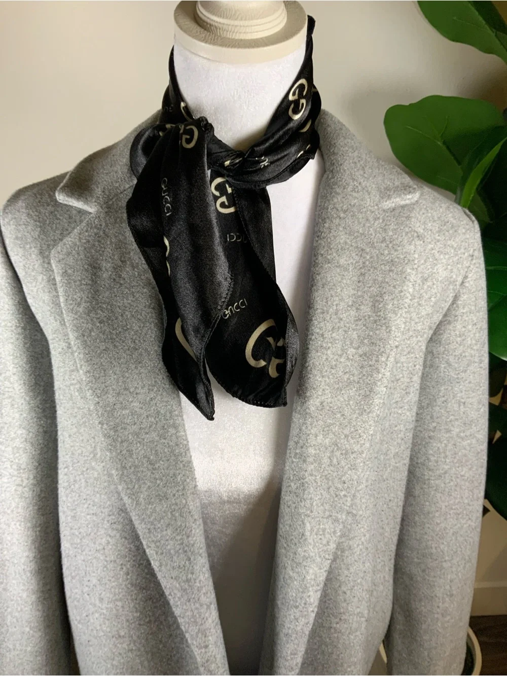Zara Light Gray Open-Front Trench Coat